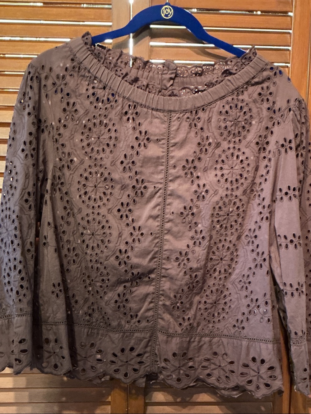 Jennifer & Grace Long Sleeve Peasant Dress - Brown